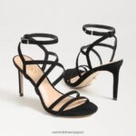 jp Sam Edelman 女性 デラニー ストラップ付きヒール 黒いスエード 4NFV0P650 履物 - Image 7