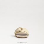jp Sam Edelman 女性 デルフィ スライドサンダル 漂白小麦 4NFV0P705 履物 - Image 3