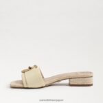 jp Sam Edelman 女性 デルフィ スライドサンダル 漂白小麦 4NFV0P705 履物 - Image 4