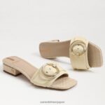jp Sam Edelman 女性 デルフィ スライドサンダル 漂白小麦 4NFV0P705 履物 - Image 7