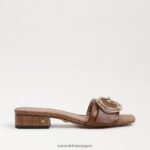 jp Sam Edelman 女性 デルフィ スライドサンダル 濃厚なコニャック 4NFV0P704 履物 - Image 2