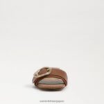 jp Sam Edelman 女性 デルフィ スライドサンダル 濃厚なコニャック 4NFV0P704 履物 - Image 3