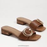 jp Sam Edelman 女性 デルフィ スライドサンダル 濃厚なコニャック 4NFV0P704 履物 - Image 7