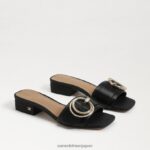 jp Sam Edelman 女性 デルフィ スライドサンダル 黒 4NFV0P703 履物