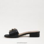 jp Sam Edelman 女性 デルフィ スライドサンダル 黒 4NFV0P703 履物 - Image 4
