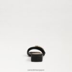 jp Sam Edelman 女性 デルフィ スライドサンダル 黒 4NFV0P703 履物 - Image 5