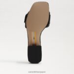 jp Sam Edelman 女性 デルフィ スライドサンダル 黒 4NFV0P703 履物 - Image 6