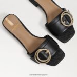 jp Sam Edelman 女性 デルフィ スライドサンダル 黒 4NFV0P703 履物 - Image 7