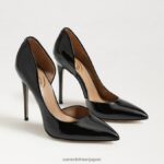 jp Sam Edelman 女性 デロレスのポインテッドトゥヒール ブラックパテント 4NFV0P779 履物
