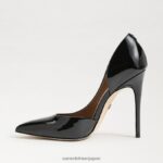 jp Sam Edelman 女性 デロレスのポインテッドトゥヒール ブラックパテント 4NFV0P779 履物 - Image 4