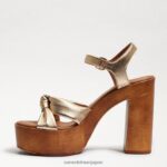 jp Sam Edelman 女性 トリスタ プラットフォームサンダル シャンパン 4NFV0P401 履物 - Image 4