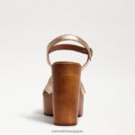 jp Sam Edelman 女性 トリスタ プラットフォームサンダル シャンパン 4NFV0P401 履物 - Image 5