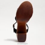 jp Sam Edelman 女性 トリスタ プラットフォームサンダル 黒いスエード 4NFV0P402 履物 - Image 6