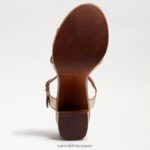 jp Sam Edelman 女性 トリスタ プラットフォームサンダル シャンパン 4NFV0P401 履物 - Image 6