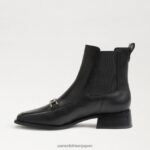 jp Sam Edelman 女性 トーランス チェルシービット アンクルブーツ 黒い革 4NFV0P847 履物 - Image 4