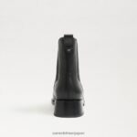 jp Sam Edelman 女性 トーランス チェルシービット アンクルブーツ 黒い革 4NFV0P847 履物 - Image 5