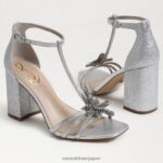 jp Sam Edelman 女性 ドニーブロックヒールサンダル ソフトシルバー 4NFV0P692 履物 - Image 7