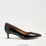 jp Sam Edelman 女性 ドリ キトゥン ヒール ポンプ ブラックパテント 4NFV0P544 履物 - Image 2