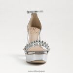jp Sam Edelman 女性 ニネットプラットフォームヒール ソフトシルバー 4NFV0P760 履物 - Image 3