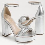 jp Sam Edelman 女性 ニネットプラットフォームヒール ソフトシルバー 4NFV0P760 履物 - Image 7