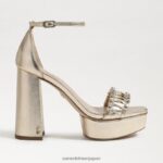 jp Sam Edelman 女性 ニネットプラットフォームヒール 金箔 4NFV0P759 履物 - Image 2
