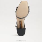 jp Sam Edelman 女性 ニネットプラットフォームヒール 黒のサテン 4NFV0P758 履物 - Image 6