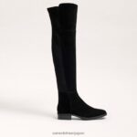 jp Sam Edelman 女性 ニーブーツを履いて歩く 黒いスエード 4NFV0P777 履物 - Image 2