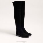 jp Sam Edelman 女性 ニーブーツを履いて歩く 黒いスエード 4NFV0P777 履物