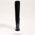 jp Sam Edelman 女性 ニーブーツを履いて歩く 黒い革 4NFV0P776 履物 - Image 3