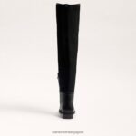 jp Sam Edelman 女性 ニーブーツを履いて歩く 黒い革 4NFV0P776 履物 - Image 5