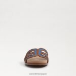 jp Sam Edelman 女性 ネッティマルチスライドサンダル ウォッシュドインディゴ 4NFV0P425 履物 - Image 3