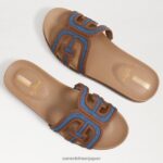 jp Sam Edelman 女性 ネッティマルチスライドサンダル ウォッシュドインディゴ 4NFV0P425 履物 - Image 7