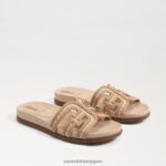 jp Sam Edelman 女性 ネッティマルチスライドサンダル 天然マルチラフィア 4NFV0P424 履物
