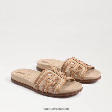 jp Sam Edelman 女性 ネッティマルチスライドサンダル 天然マルチラフィア 4NFV0P424 履物