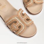 jp Sam Edelman 女性 ネッティマルチスライドサンダル 天然マルチラフィア 4NFV0P424 履物 - Image 7