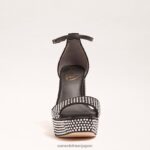 jp Sam Edelman 女性 ネリーグリッツ プラットフォームヒール 黒 4NFV0P453 履物 - Image 3