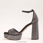 jp Sam Edelman 女性 ネリーグリッツ プラットフォームヒール 黒 4NFV0P453 履物 - Image 4