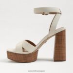 jp Sam Edelman 女性 ノリータ プラットフォームサンダル モダンなアイボリーレザー 4NFV0P722 履物 - Image 4