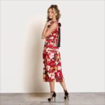 jp Sam Edelman 女性 ハイネックマキシドレス レッドマルチ 4NFV0P1093 衣服