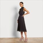 jp Sam Edelman 女性 ハイネックミディドレス 黒 4NFV0P1082 衣服 - Image 2