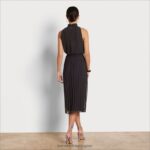 jp Sam Edelman 女性 ハイネックミディドレス 黒 4NFV0P1082 衣服 - Image 4
