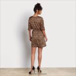 jp Sam Edelman 女性 ハイネック長袖ミニドレス ヒョウ 4NFV0P1112 衣服 - Image 3