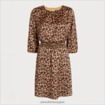 jp Sam Edelman 女性 ハイネック長袖ミニドレス ヒョウ 4NFV0P1112 衣服 - Image 4