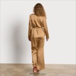 jp Sam Edelman 女性 ハイライズコーディワイドレッグパンツ シャンパンサテン 4NFV0P1232 衣服 - Image 4