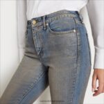 jp Sam Edelman 女性 ハイライズスリムストレートパンツ 金箔 4NFV0P1233 衣服 - Image 3
