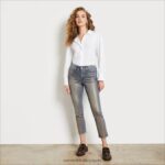 jp Sam Edelman 女性 ハイライズスリムストレートパンツ 金箔 4NFV0P1233 衣服