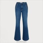 jp Sam Edelman 女性 ハイライズフレアパンツ ムーンダンス 4NFV0P1224 衣服 - Image 5