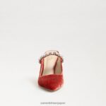 jp Sam Edelman 女性 ハイランドミュールポンプ キャニオンオレンジベルベット 4NFV0P527 履物 - Image 3