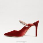 jp Sam Edelman 女性 ハイランドミュールポンプ キャニオンオレンジベルベット 4NFV0P527 履物 - Image 4