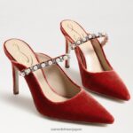 jp Sam Edelman 女性 ハイランドミュールポンプ キャニオンオレンジベルベット 4NFV0P527 履物 - Image 7